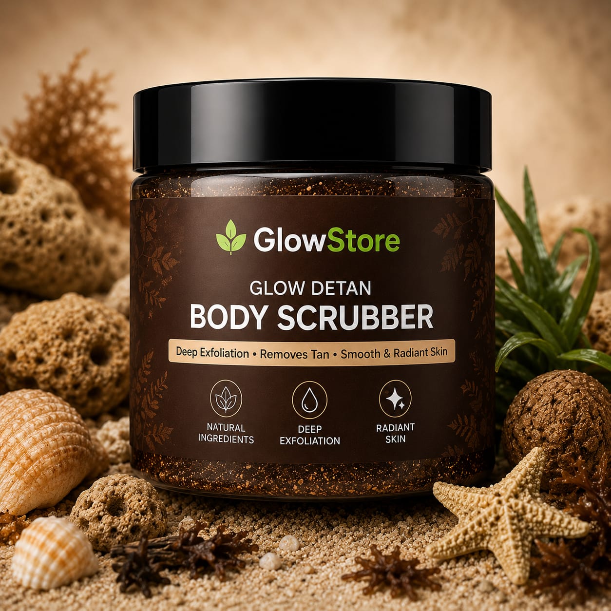 Glow Detan Body Scrubber